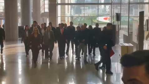 İBB Başkanı Ekrem İmamoğlu Savcılığa ifade vermek üzere adliyede