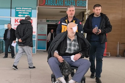 Boya tüpü patladı yaşlı adam gözünden yaralandı