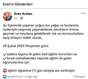 Bursa’nın İnegöl ve İznik ilçelerinde eğitime kar engeli