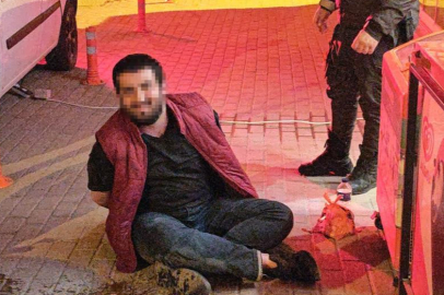 Bakkalı kundaklamaya çalıştı, polisler yakaladı