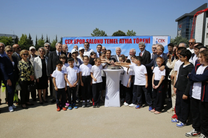 ÇEK Spor Salonu'na ilk harç törenle atıldı