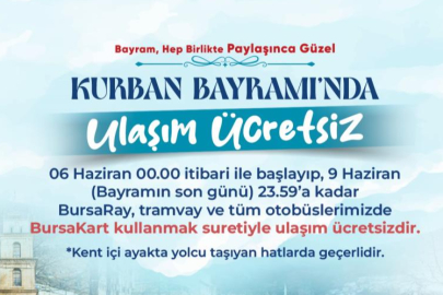 Bursa’da Kurban Bayramı boyunca ulaşım ücretsiz