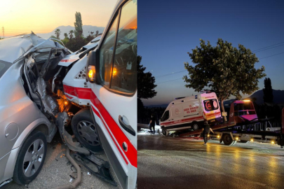 Kestel'de ambulans ile çarpışan otomobilde can pazarı