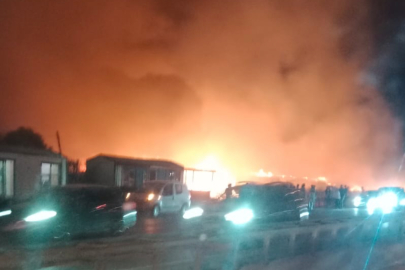Mudanya yolunda büyük yangın