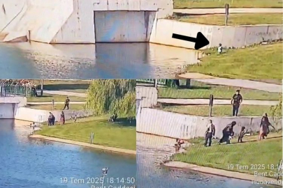 Nilüfer Çayına düşen 1,5 yaşındaki çocuğu böyle kurtardı