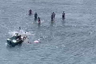 Boğulmak üzereyken son anda kurtarıldı