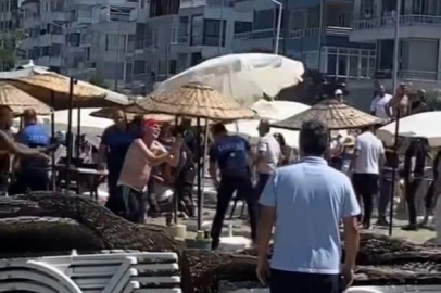 Halk plajında şezlong kavgası: Zabıta ile para toplayanlar arasında arbede çıktı