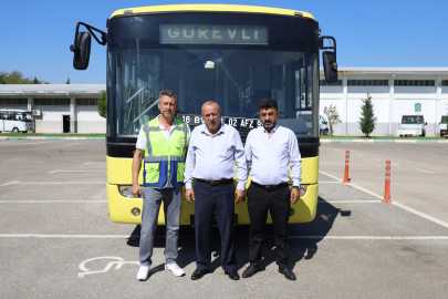Adıyaman Belediyesi'ne hibe edilen otobüs yola çıktı