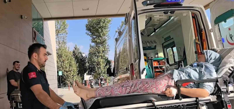 Hayvan çiftliğinde yangın çıktı: 1 kişi hastaneye kaldırıldı