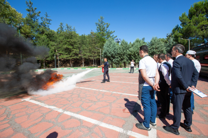 Burfaş tesislerinde yangın tatbikatı