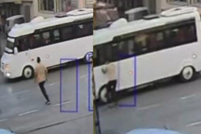 Bursa'da Minibüs Faciasını Cesur Esnaf Önledi