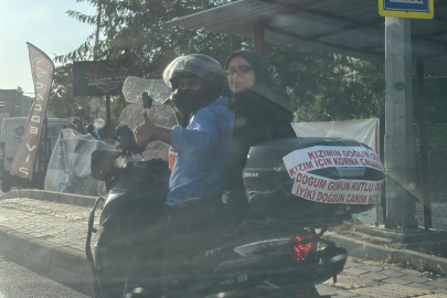 Bursalı Motosiklet sürücüsünden  Duygusal Doğum Günü Kutlaması