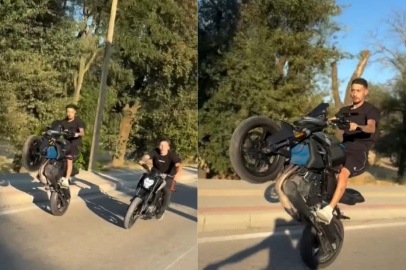 "Sadece ölüler görür"  Plakalı Motosikletle Şov Yaparken Yakayı Ele Verdi