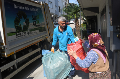 Osmangazi’de Ambalaj Atıkları Kapı Kapı Toplanıyor