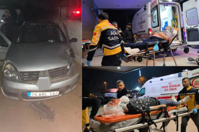 Kontrolden çıkan otomobil duvara çarptı: 3 kişi yaralandı
