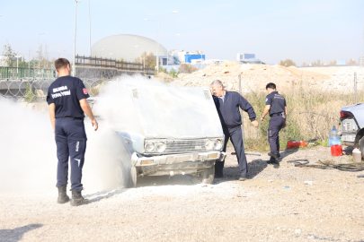 Otobüs şoförlerine yangın söndürme eğitimi
