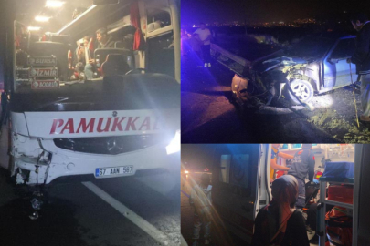 Bursa'da Freni Boşalan Otomobil Yolcu Otobüsüne Çarptı