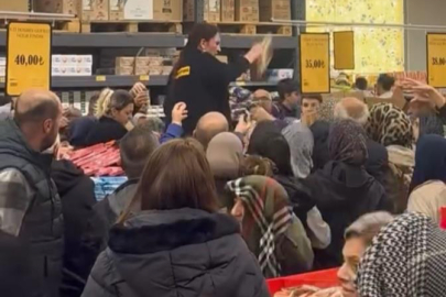 Bursa'da Süpermarkette kampanya izdihama yol açtı