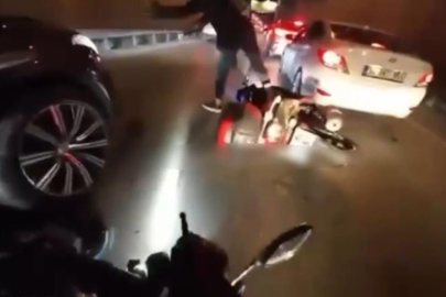 Kask Kamerasına Yansıyan Kâbus: İki Motosikletli Yola Savruldu!