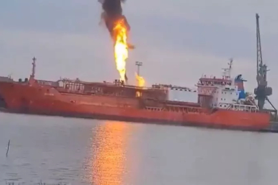 Türk gemisi Ukrayna'da vuruldu