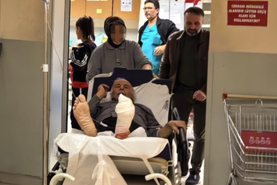 Odun kesmek isterken, ayağını kesti