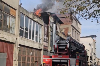 İnegöl'de mobilya imalathanesinde yangın