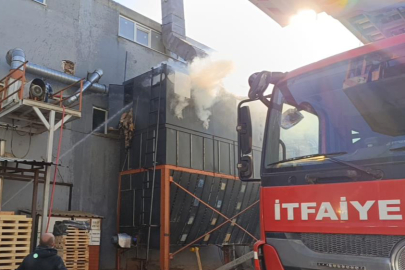 Mobilya fabrikasında yangın: 1 işçi yaralandı