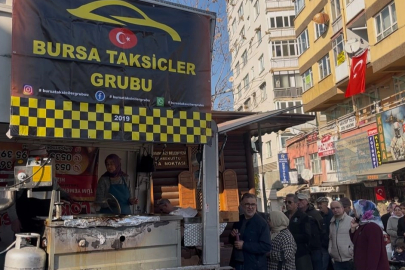 Bursa’da taksicilerden şehitler için anlamlı hayır