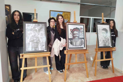 Genç ressamlar Gazzeli çocukların acısını resmetti