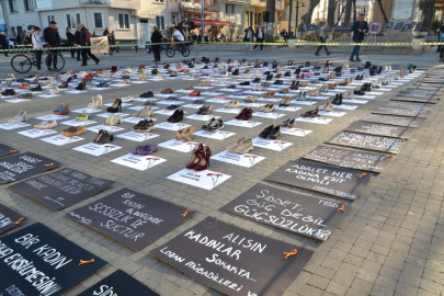 Sahipsiz ayakkabılar kadın cinayetlerini anlattı