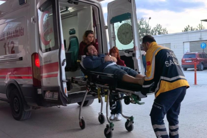 Bursa'da 600 kiloluk demir silindirin altında kaldı