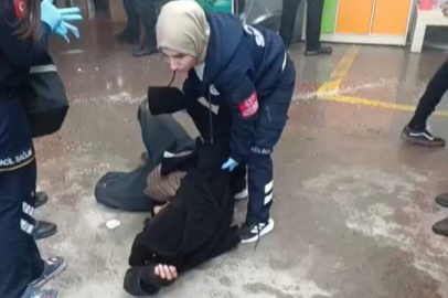 Pazar alanında korkutan anlar: 1 kişi dumandan etkilendi ​