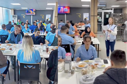 Mudanya Yazaki işçilerinden MESS'in düşük zam teklifine çatal-kaşıklı protesto