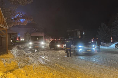 Beyaza bürünen Uludağ'da jandarmadan sıkı denetim