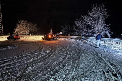 Oylat Kaplıcaları yolu kar nedeniyle kapandı