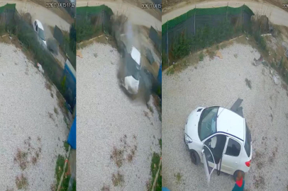 Direksiyon hakimiyetini kaybeden sürücü ölümden döndü