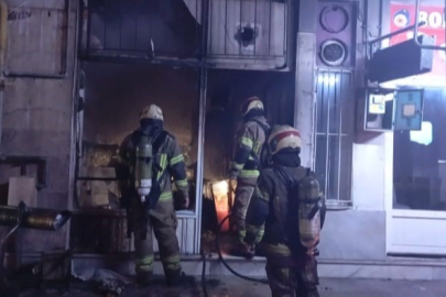 Bursa'da çay ocağında gece yarısı yangın