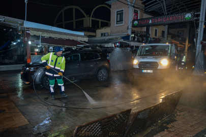 Tarihi Çarşı ve Hanlar Bölgesinde gece mesaisi