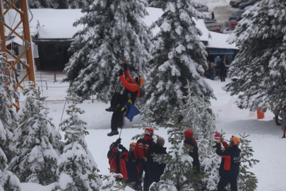 Uludağ'da telesiyej arızası: Mahsur kalan tüm tatilciler kurtarıldı