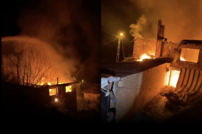 Bursa'da 2 katlı ev alevlere teslim oldu