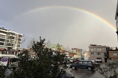 Bursa'da gökkuşağı hayran bıraktı