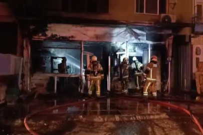 Sabah saatlerinde yangın çıkan dükkan kullanılamaz hale geldi