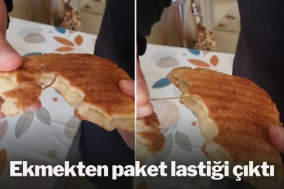 Ekmekten paket lastiği çıktı