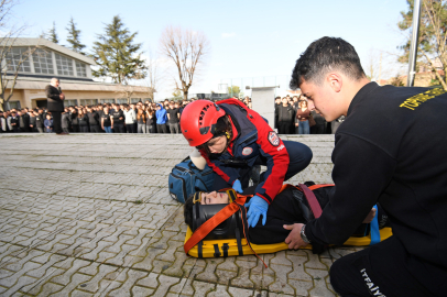 Osmangazi’de Gerçeğini Aratmayan Yangın Tatbikatı
