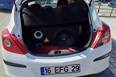 Bursa'da araçta ses sistemi bulunan sürücüye ceza yağdı