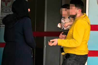 Bursa'da çocuk sobaya düştü