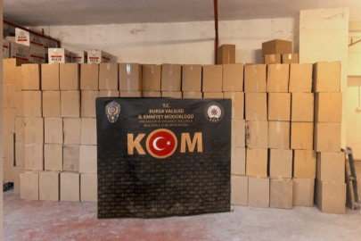 Bursa’da 3 milyon kaçak makaron ele geçirildi