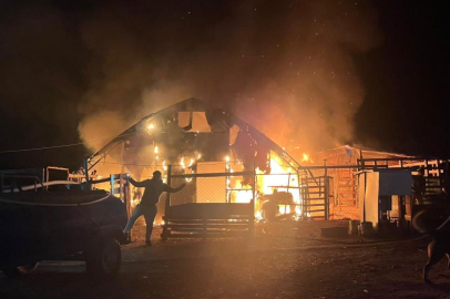 Bursa'da çiftlikte yangın: 580 kanatlı hayvan telef oldu