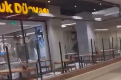Restoran savaş alanına döndü, camlar ve çerçeveler indi
