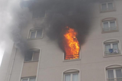 Bursa'da 8 katlı binada yangın